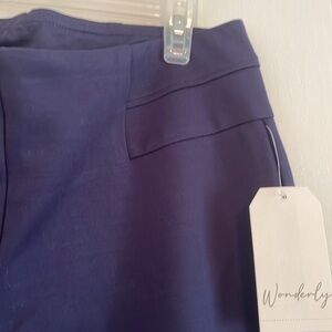 Wonderly size L navy blue ponte stretch pants.